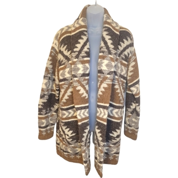 Lauren Ralph Lauren Exclusive Hand Knit 100% Wool Cardigan Sweater Size Small - Picture 11 of 11